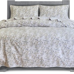 Elegant Comfort Juego de sábanas suaves de franela de 100% algodón turco, 4 piezas, calidad premium, sábana bajera con bolsillo profundo, ultra Elegant Comfort Juego de sábanas suaves de franela de 100% algodón turco, 4 piezas, calidad premium, sábana bajera con bolsillo profundo, ultra