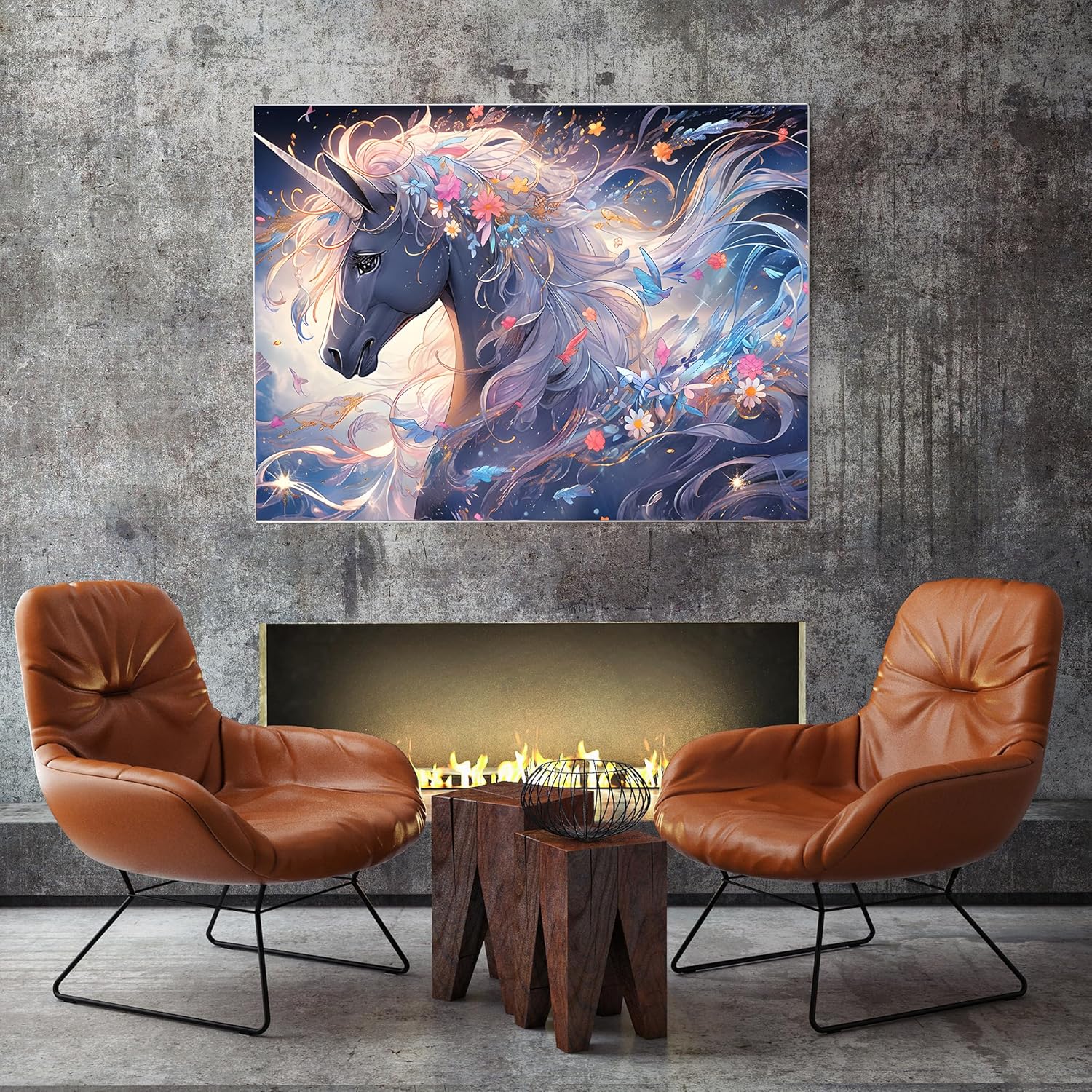 Rheskbecy Kit de pintura artística de caballo con diamantes para adultos, caballo 5D, pintura de gemas de taladro completo, pintura de puntos