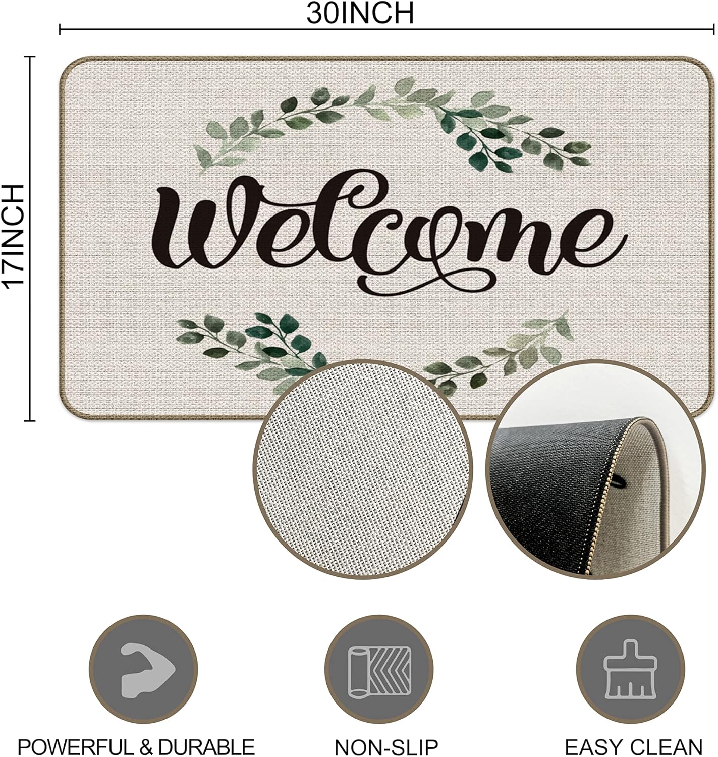 Lake Life – Juego de decoración para exteriores, 1 tapete antideslizante para interiores de 30 x 17 pulgadas, 1 funda de almohada de 18 x 18