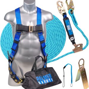 Palmer Safety V5504 Kit de techado, arnés de construcción, conjunto de línea de vida vertical y bolsa de lona Palmer Safety V5504 Kit de techado, arnés de construcción, conjunto de línea de vida vertical y bolsa de lona