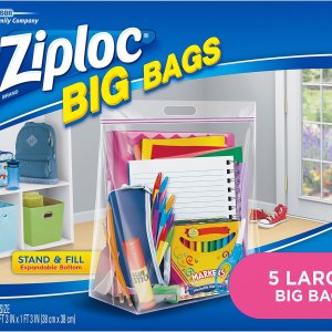 Ziploc Big Bag con cierre doble, grande, 5 unidades Ziploc Big Bag con cierre doble, grande, 5 unidades