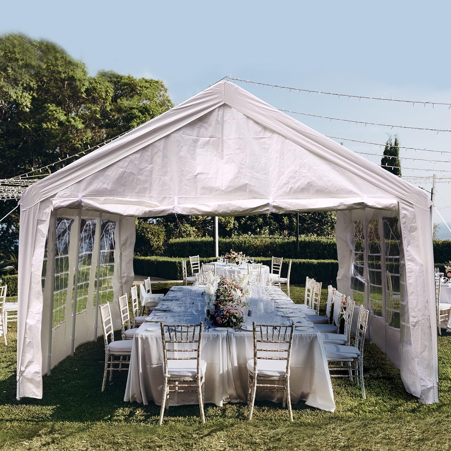 YITAHOME Gazebo resistente de 13 x 26 pies, para exteriores, fiesta, boda, tienda de campaña con ventanas laterales extraíbles (13 x 26 pulgadas,