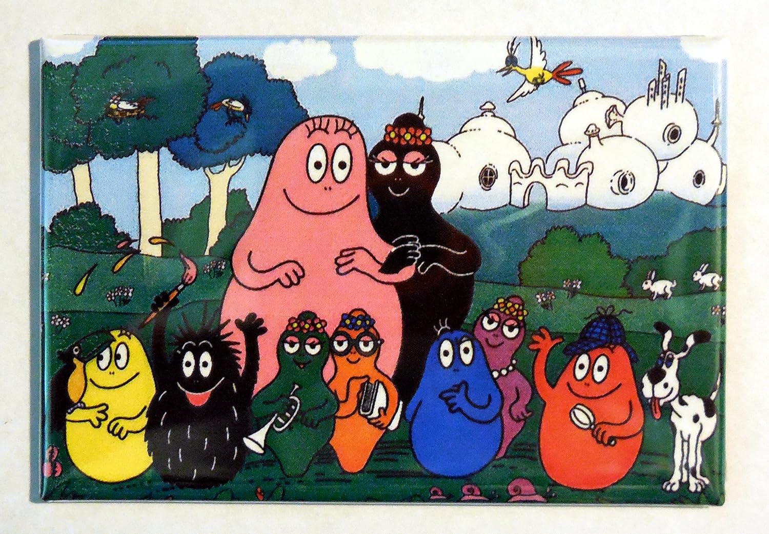 Feaigit Barbapapa – Imán para nevera (2 x 3 pulgadas), diseño retro para el sábado por la mañana
