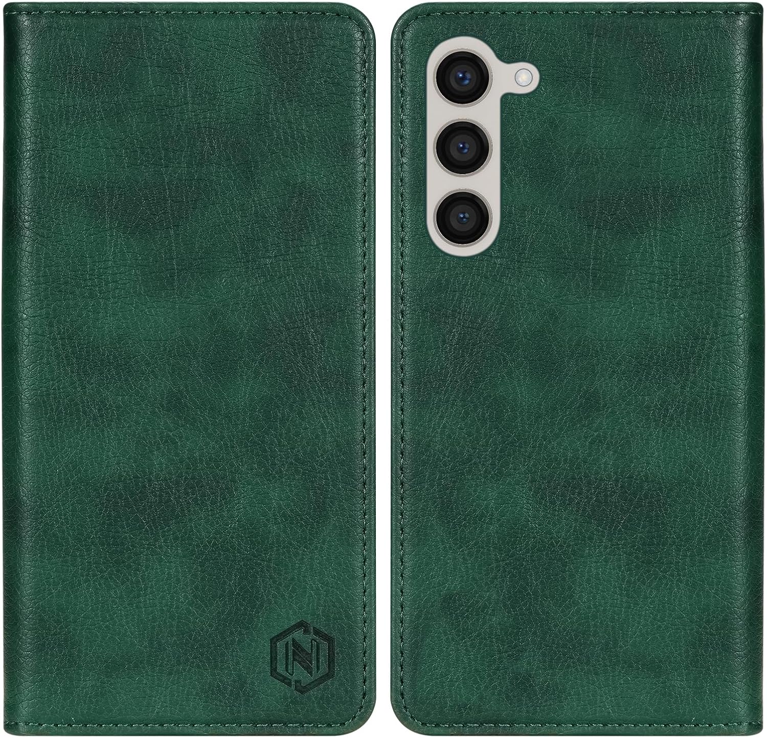 Funda tipo cartera para Samsung Galaxy S23 con bloqueo RFID, soporte de ranura para tarjetas, funda protectora de cuero con tapa magnética fuerte