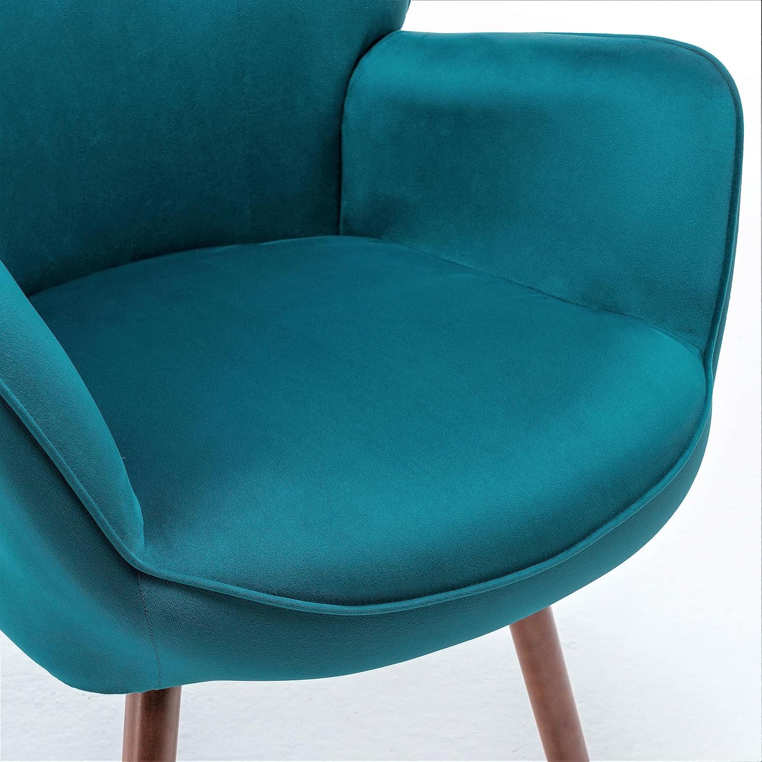 Sillas elegantes con brazos decorativos para sala de estar, dormitorio u oficina en casa, sillón de mediados de siglo con botones con diseño de
