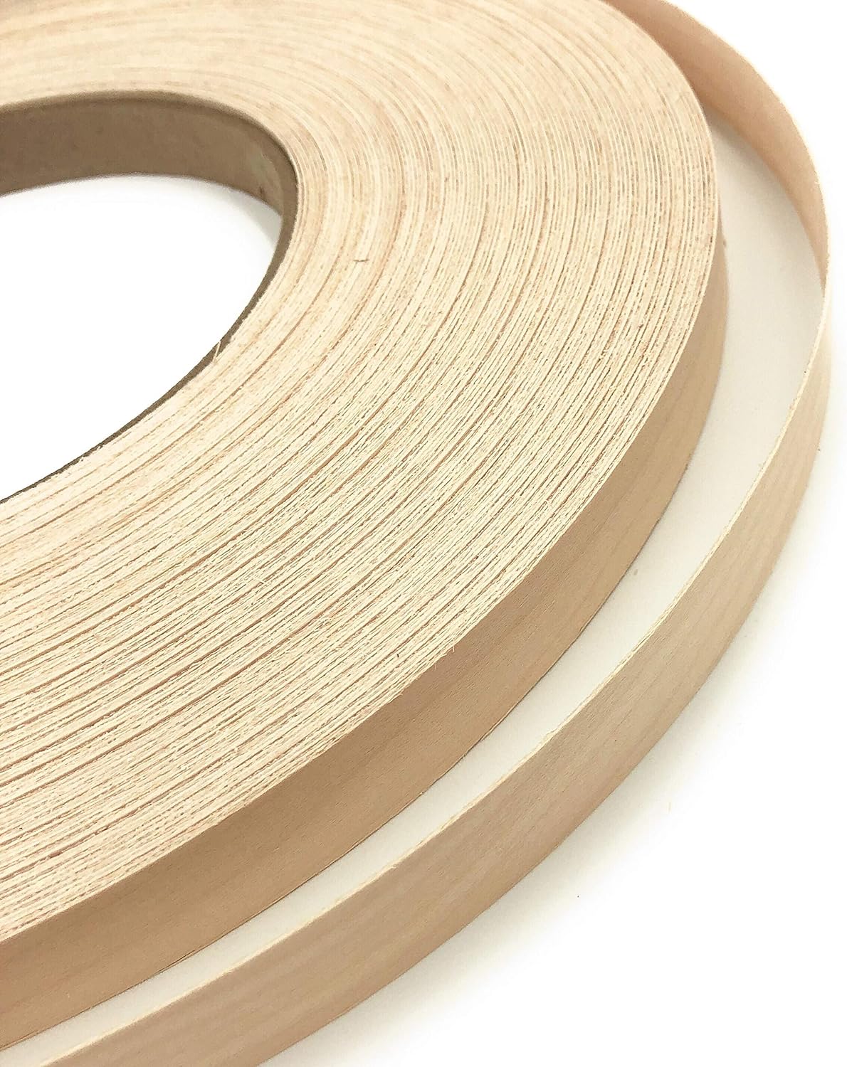 Edge Supply Rollo de bandas de madera contrachapada de abedul de 2 pulgadas x 50 pies  Ribete de chapa de madera real prepegado  Borde de chapa
