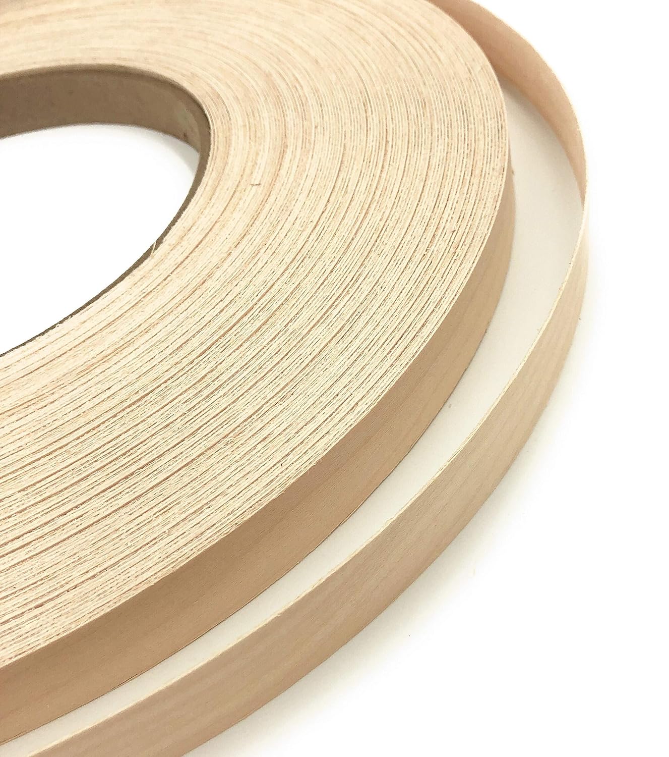 Edge Supply Rollo de bandas de borde de madera contrachapada de arce de 34 pulgadas x 50 pies  Ribete de chapa de madera real prepegado  Borde de