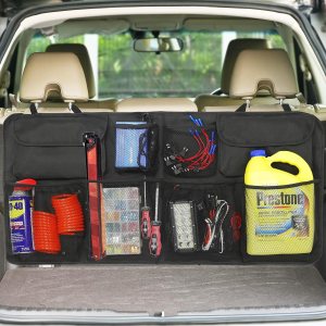 EPAuto Organizador de asiento trasero de maletero, color negro EPAuto Organizador de asiento trasero de maletero, color negro