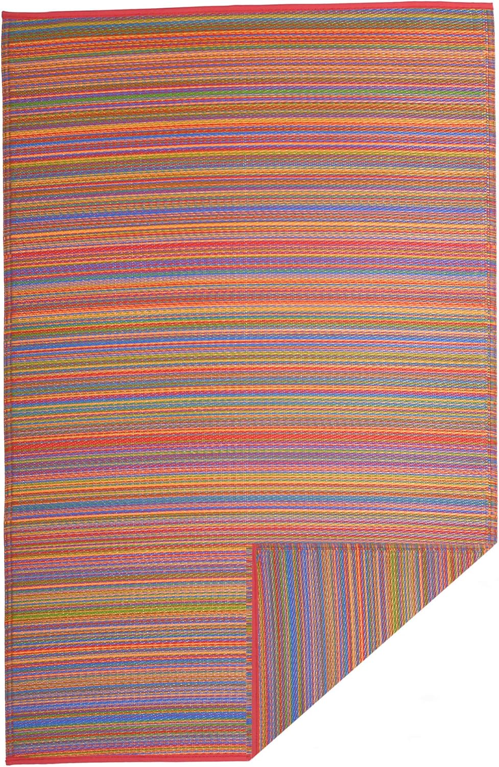 Alfombra reversible Fab Habitat, para uso en interior y exterior, resistente a las manchas, fácil de limpiar, resistente a la intemperie, alfombra