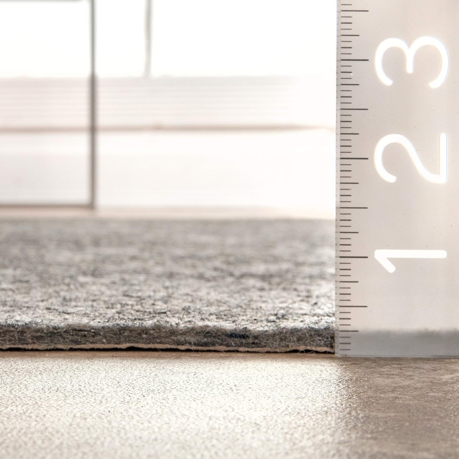 nuLOOM Cooper – Almohadilla acolchada para alfombra, 5 x 8 pies, gris