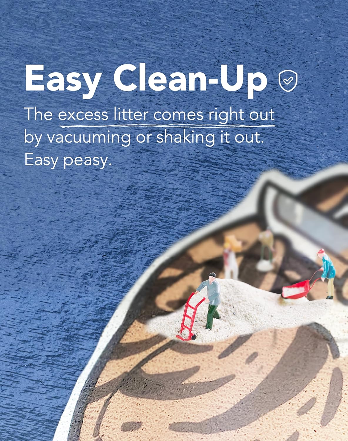 Lukamoo Bonita alfombra de arena para gatos (32 x 24 pulgadas), extra grande y XL, para arena para gatos y bonita caja de arena para gatos,