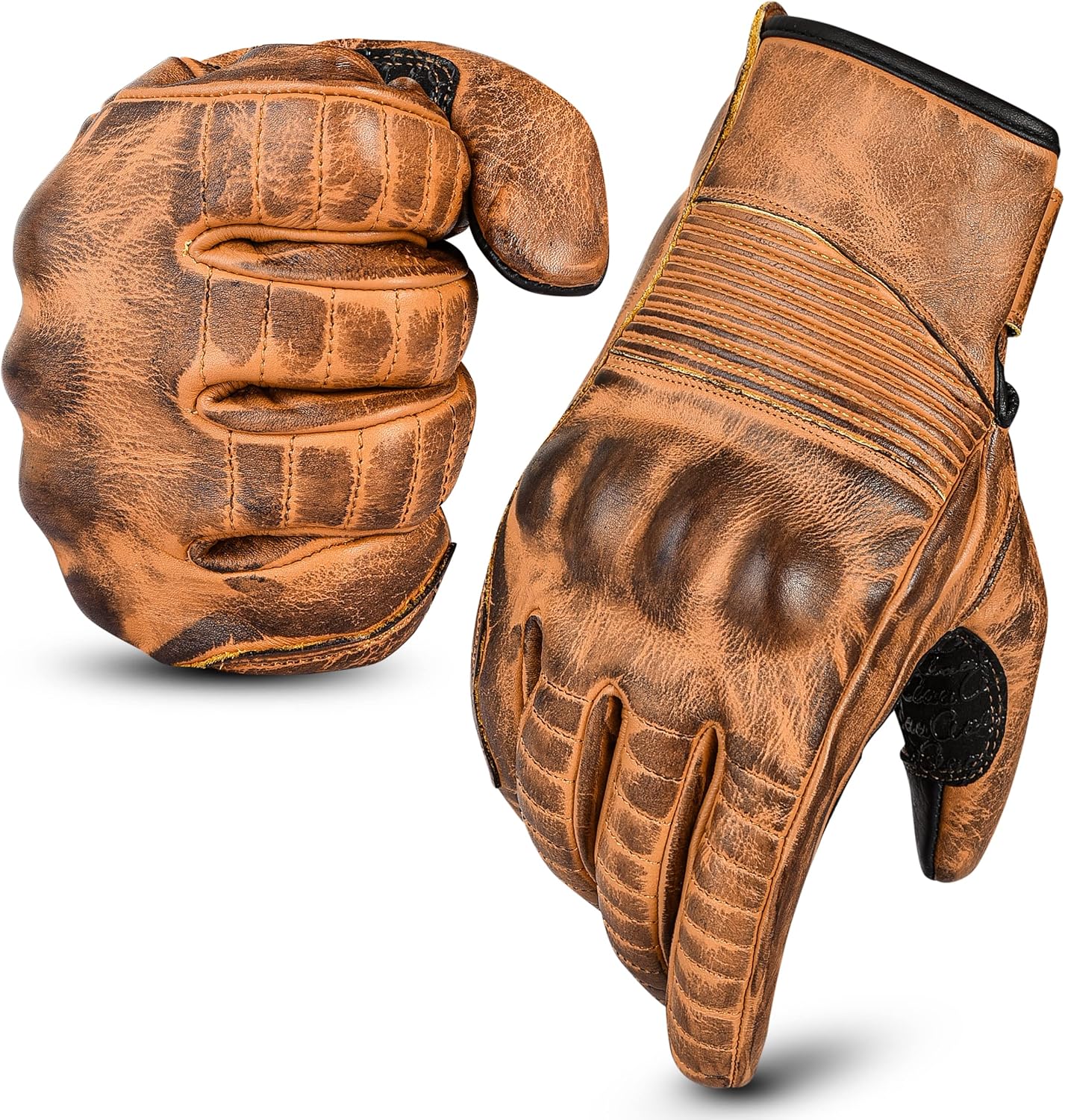 Guantes de motocicleta de cuero para hombre, con función de pantalla táctil, protectores de motocicleta para hombres y mujeres, para todo tipo de