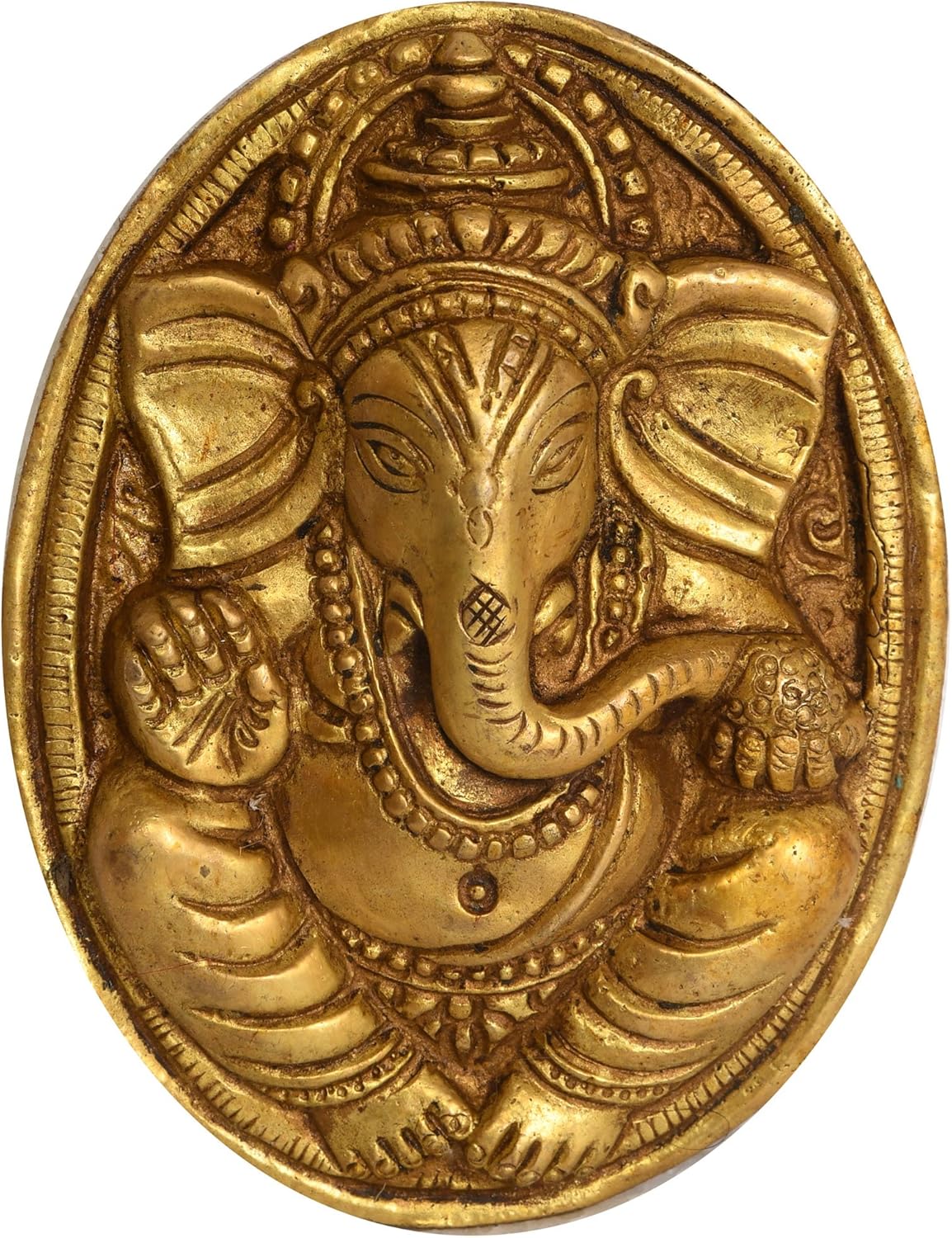 Blessing Ganesha – Colgante de pared, estatua de latón