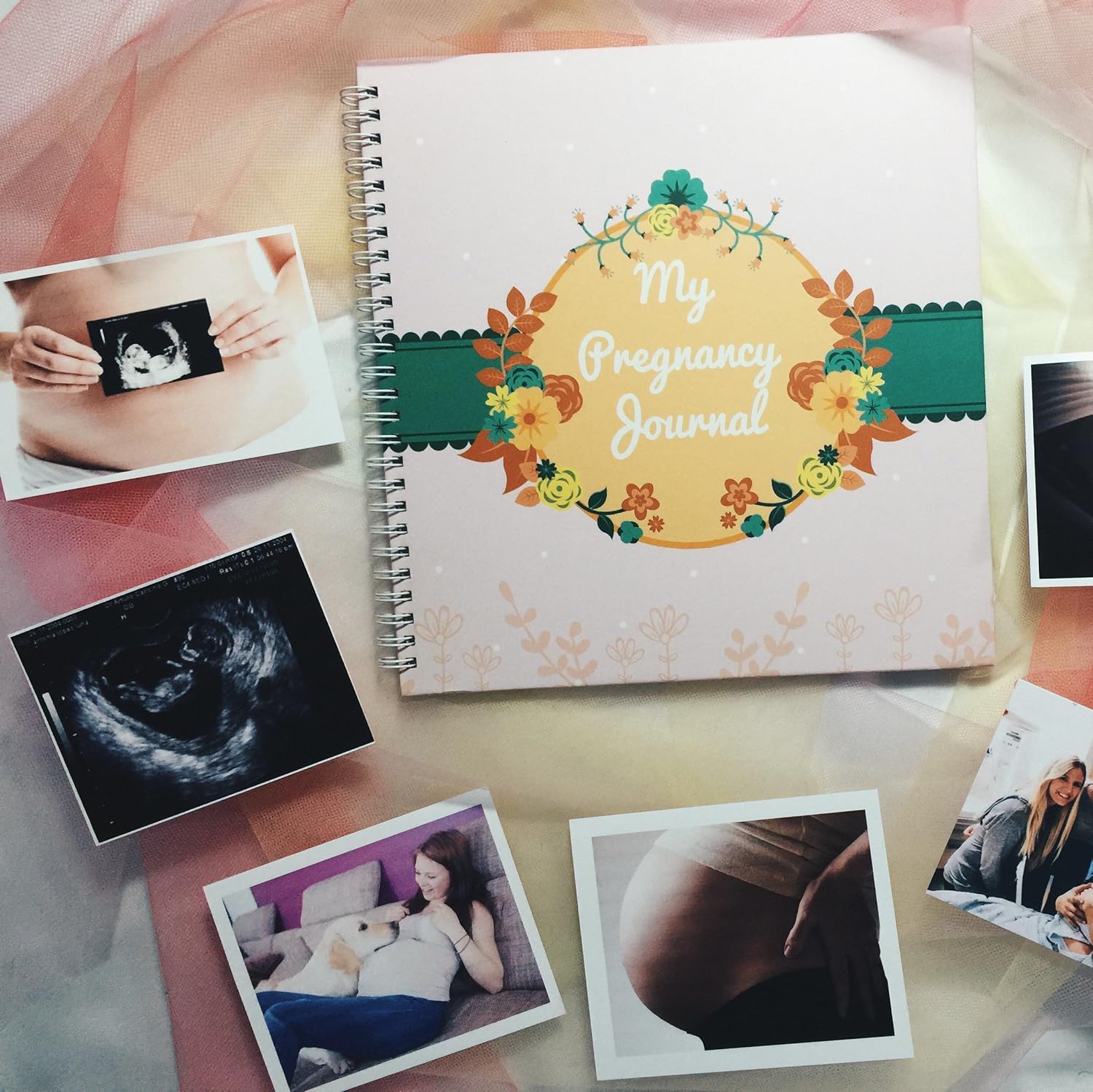Mi diario de embarazo y libro de recuerdos para bebés con calcomanías, álbum de recortes y álbum de fotos, diarios de embarazo para madres