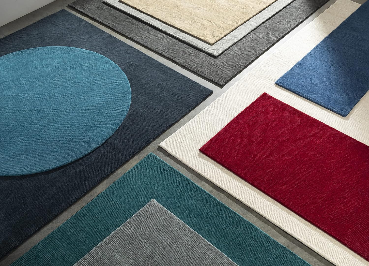 Mark&Day Rennes – Alfombras de lana, 5 x 8, alfombra moderna de color azul brillante, para sala de estar, dormitorio o cocina (5 x 8 pies)