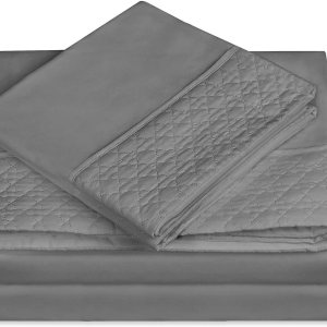 Elegant Comfort Luxury Best – Juego de sábanas de 3 piezas de calidad egipcia de 1500 hilos, diseño acolchado en sábanas encimeras y fundas de Elegant Comfort Luxury Best – Juego de sábanas de 3 piezas de calidad egipcia de 1500 hilos, diseño acolchado en sábanas encimeras y fundas de