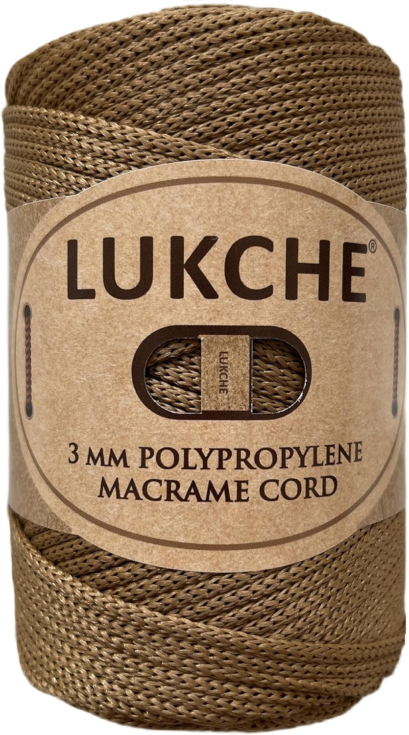 Cordón de macramé de poliéster de alta calidad de 0.118 in (147 yardas), (8.82 onzas), cuerda de macramé 100% polipropileno, hilo colorido para