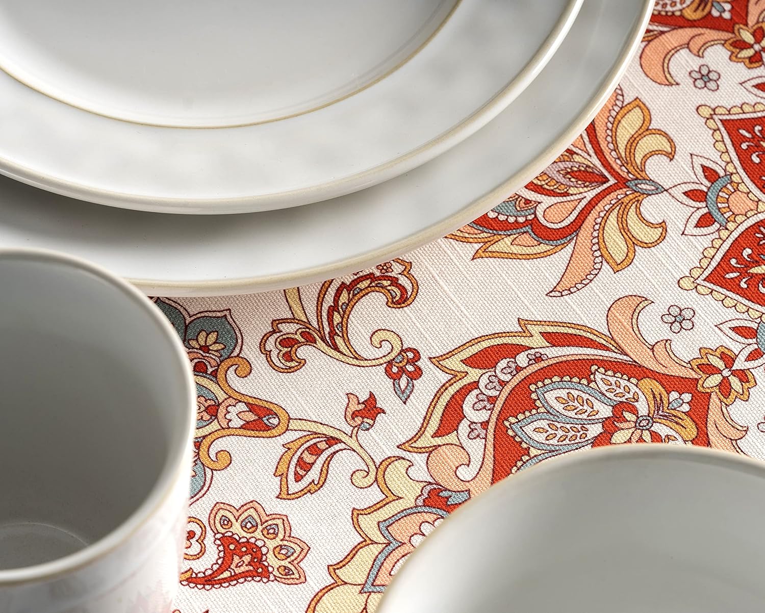 Maison d’ Hermine Mantel 100% algodón para mesas redondas de cocina, comedor, fiestas, bodas, Acción de GraciasNavidad (69 pulgadas de diámetro),