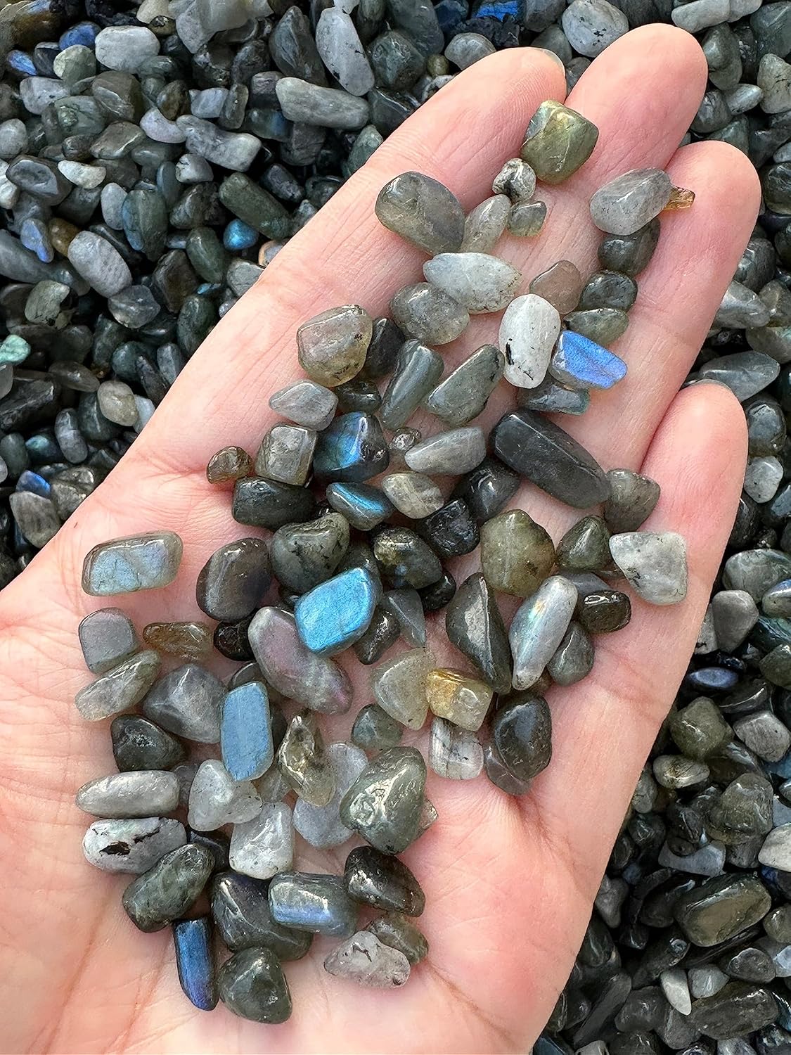 GAF TREASURES Chips de piedras preciosas semi pulidas naturales al por mayor, mini cristales triturados, formas irregulares, chips de cristal sin