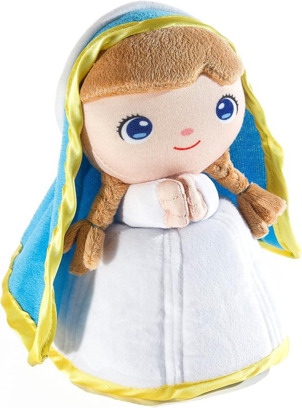 Virgen María Peluche Jesusito Sonajero De Peluche Jesusito 14cms