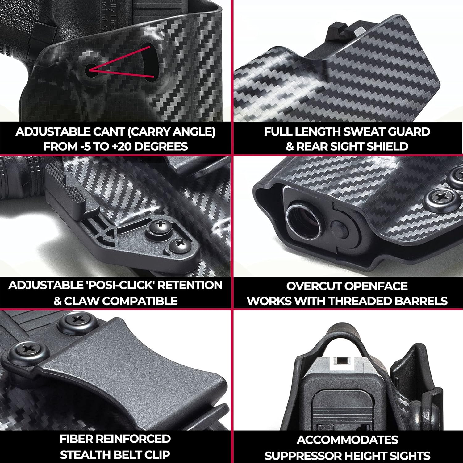 Rounded OpticsRMR Cut IWB KYDEX Holster fits Beretta APX Carry  Claw Compatible  ‘Posi-Click’ Retention  Custom Fit  Adj. Cant  100% US Made