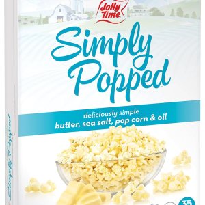 Jolly Time Simply Popped, Original con mantequilla y sal marina (paquete de 2) cajas de 6 unidades Jolly Time Simply Popped, Original con mantequilla y sal marina (paquete de 2) cajas de 6 unidades