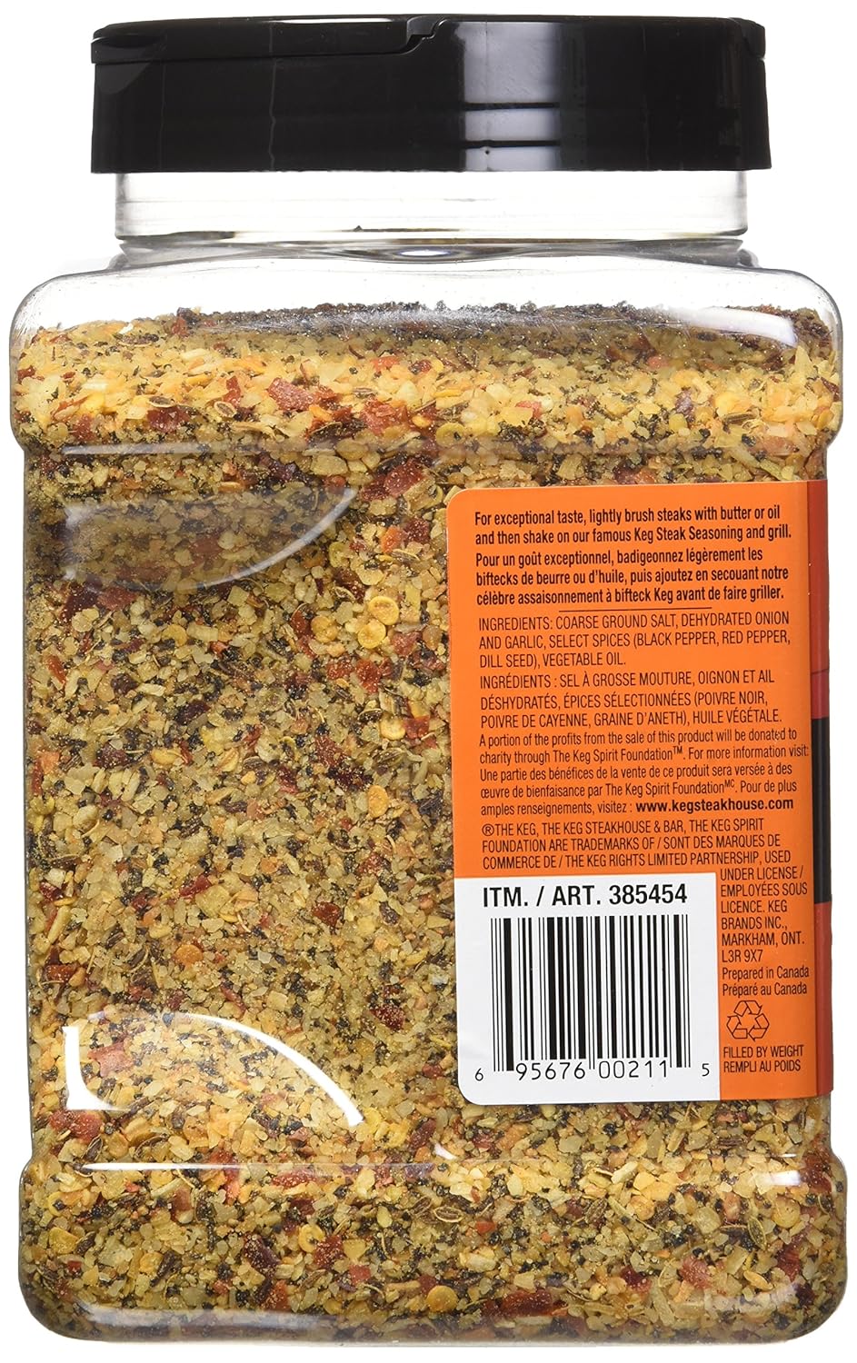 The Keg Steakhouse – Condimento para carne sin gluten, sin MSG añadido, 2.4 lbs  38.8 oz Importado de Canadá