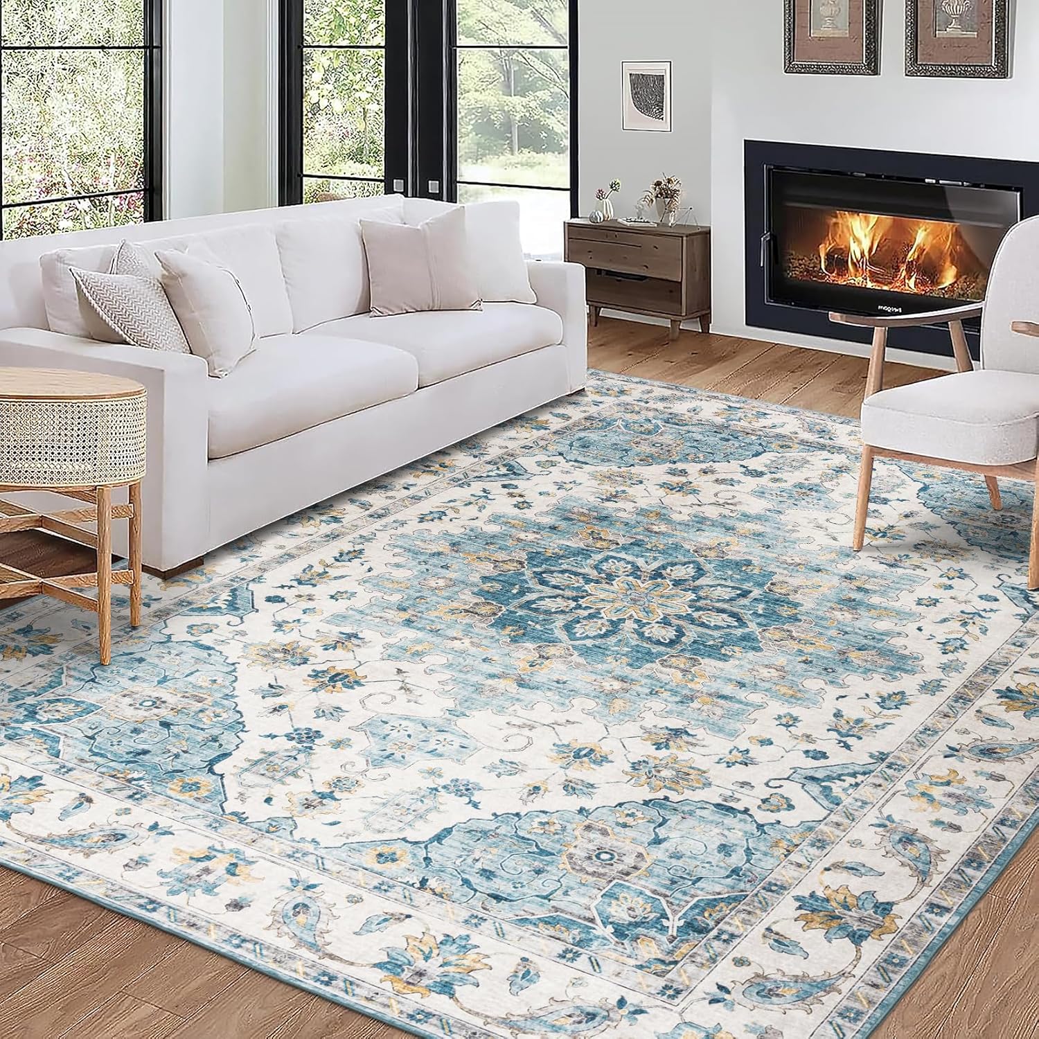 ReaLife – Alfombra lavable a máquina, resistente a las manchas, sin desprendimientos, respetuosa con el medio ambiente, antideslizante, apta para