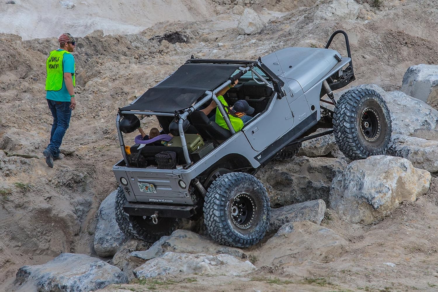 Malla para sombra SPIDERWEBSHADE para Jeep Wrangler con protección UV, accesorio hecho en EE.UU., TJ (1997-2006), Negro