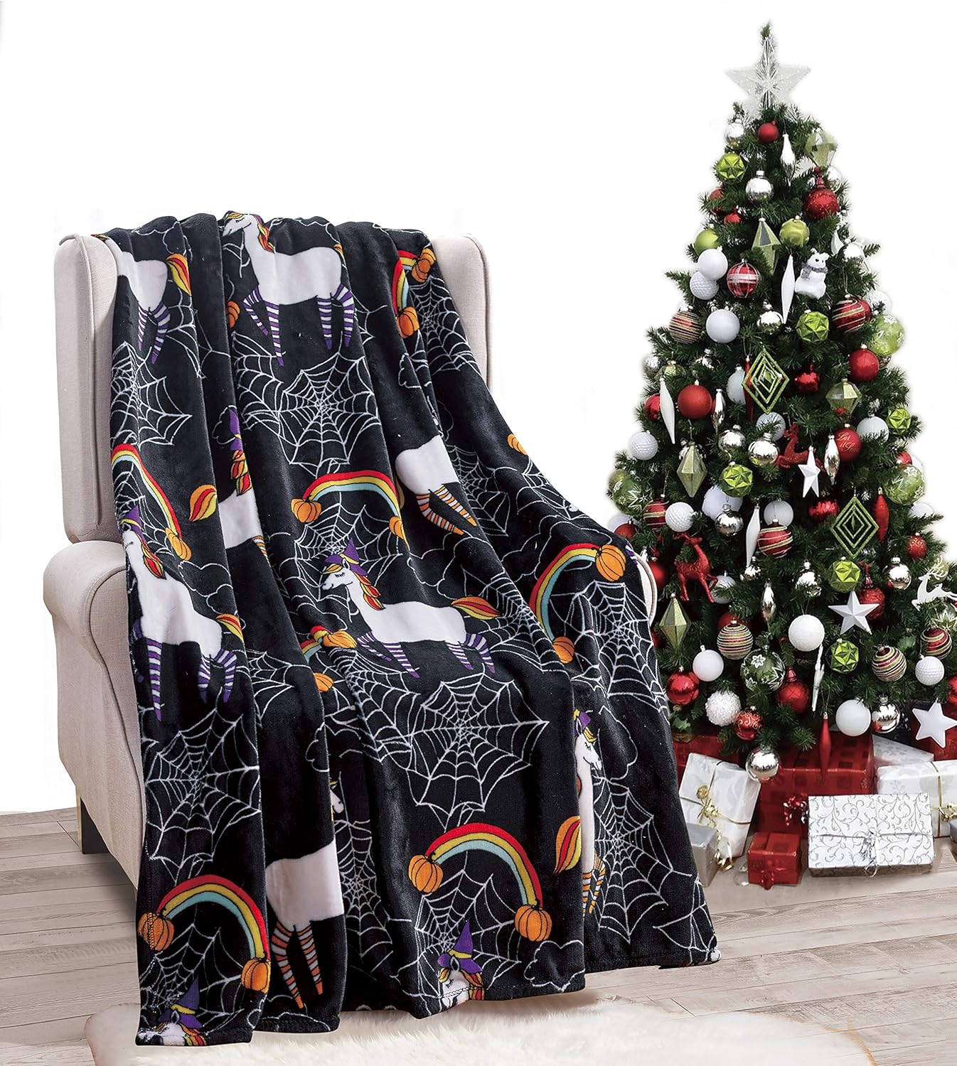 Ben &Jonah – Manta de Navidad para otoño e invierno, diseño de Halloween y Navidad para esquilar con amigos y familia. Medidas 50.0 x 59.8in y 100 %