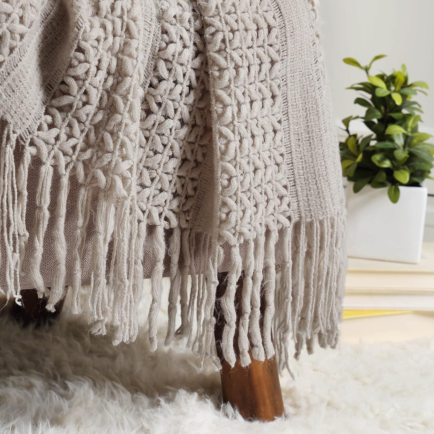 CREVENT Manta para decoración del hogar, sofá, silla, cama, suave, cálida, acogedora, ligera, para viajes, regalo para Navidad (50 x 60 pulgadas,