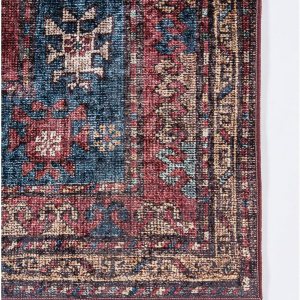 Momeni Karachi – Alfombra de área, 2 pies 3 pulgadas x 8 pies, color borgoña Momeni Karachi – Alfombra de área, 2 pies 3 pulgadas x 8 pies, color borgoña