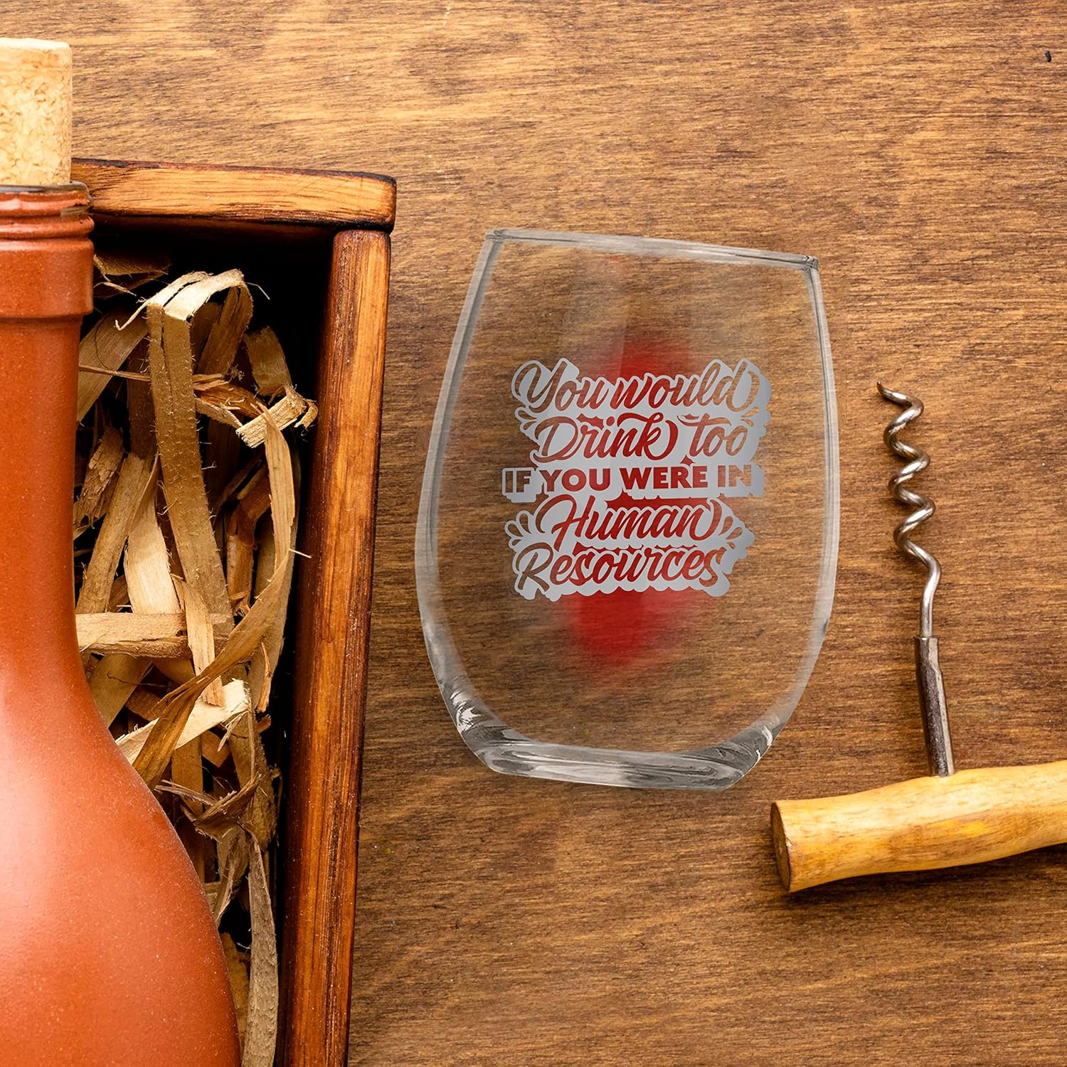 Bad Bananas You Would Drink Too If You Were in Human Resources  Copas de vino sin tallo de 21 onzas  Copa de vino HR Decoración de oficina Recursos