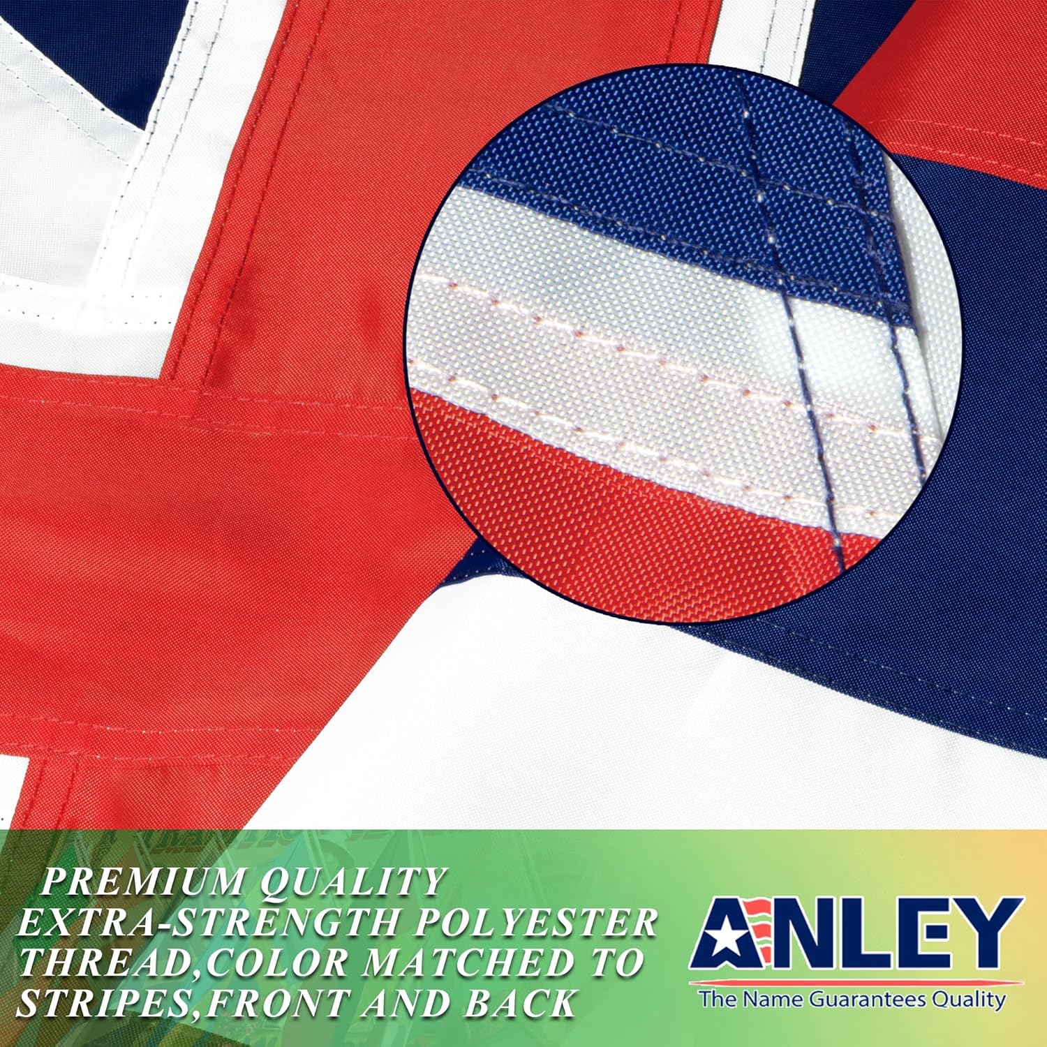 Anley EverStrong Series – Bandera bordada del estado de Hawái de 3 x 5 pies, cabecera de lona bordada y resistente, 4 filas de costuras de