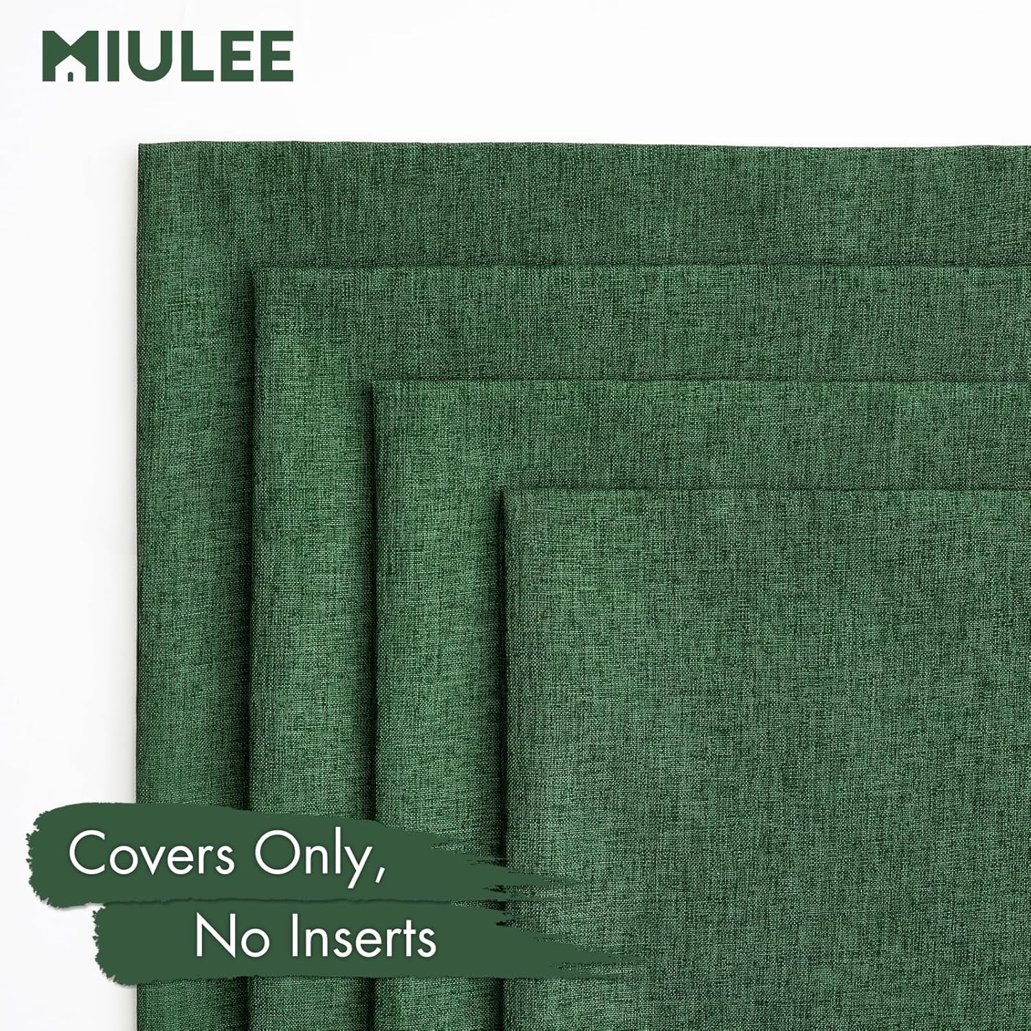 MIULEE Paquete de 4 fundas de almohada decorativas para exteriores, impermeables, de lino, para patio, jardín, tienda de campaña, balcón, sofá, 18 x