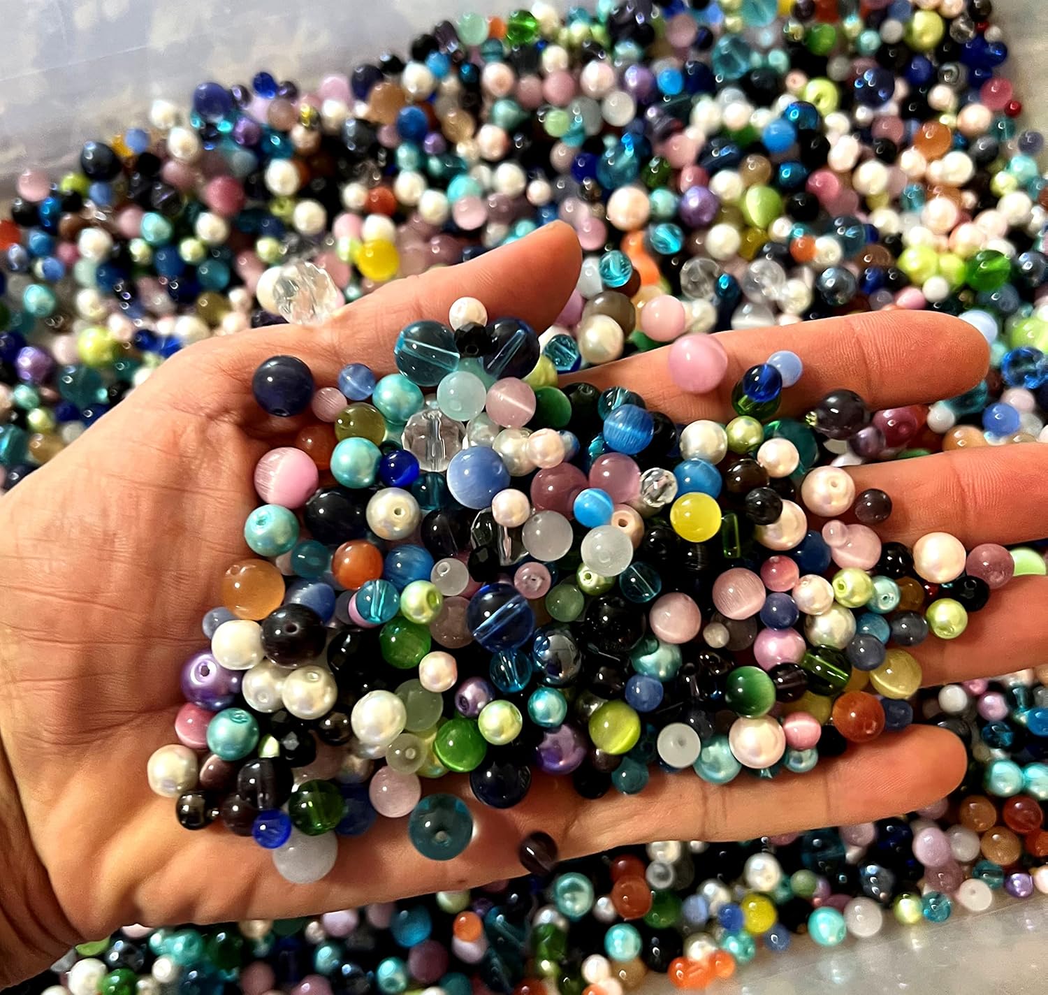 Surtido de cuentas sueltas, manualidades, proyectos de bricolaje de pulseras, kit de cuentas, múltiples colores a granel de cuentas de semillas, kit