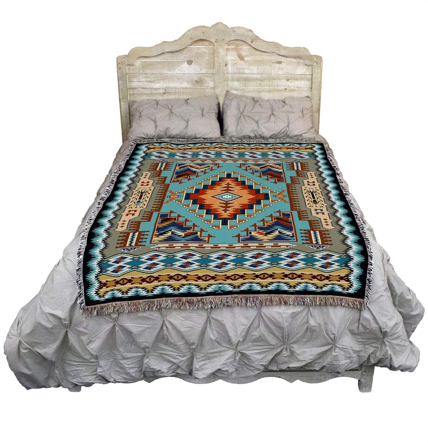 Pure Country Weavers Painted Hills – Manta de cielo  Inspirada en los nativos americanos del suroeste  Manta de regalo tejida de algodón  Fabricado
