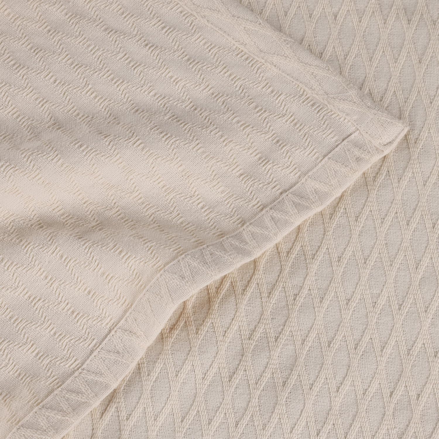 Manta Impressions para todas las estaciones., Algodón, Ivory, King
