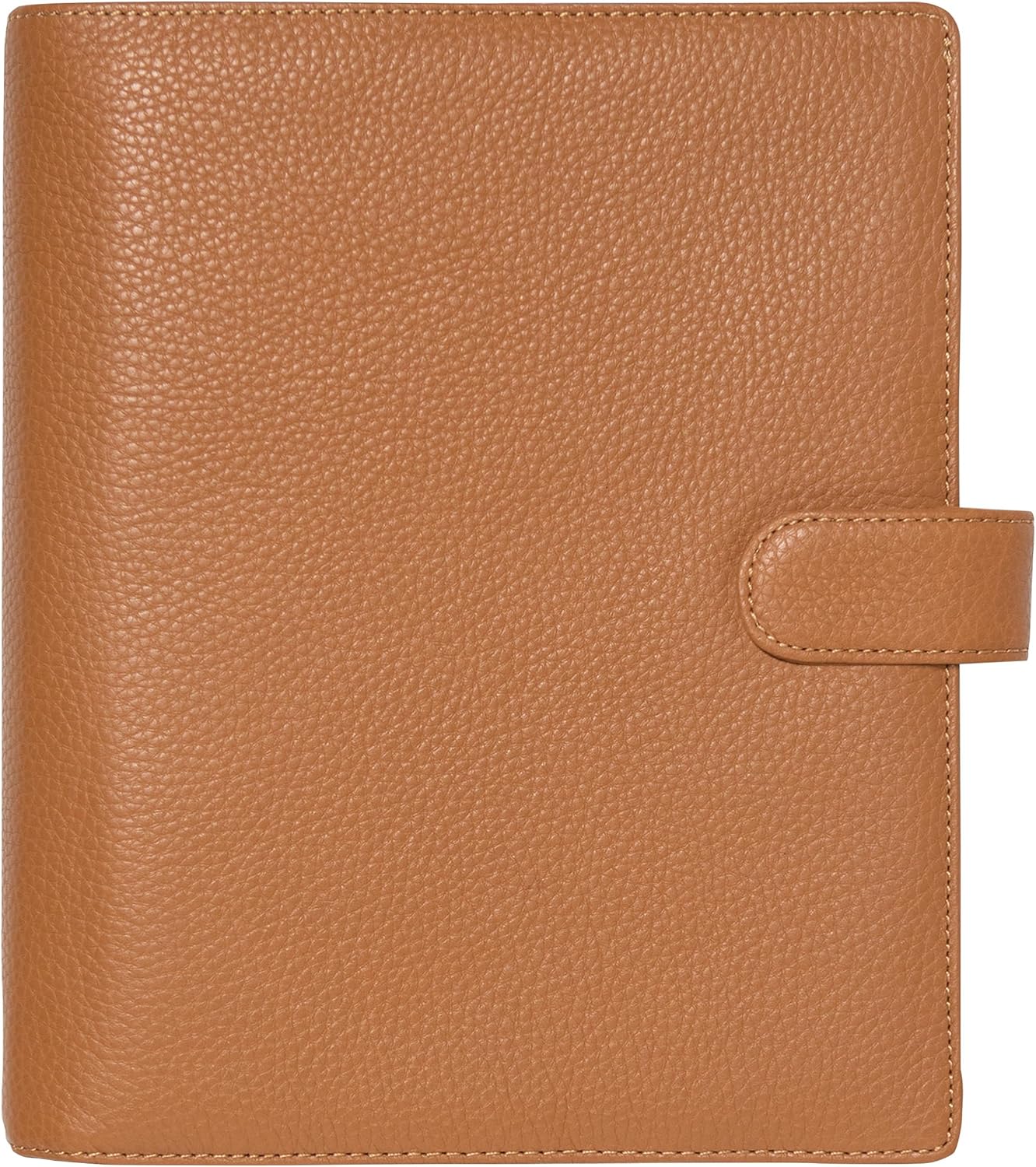 Filofax Norfolk – Organizador tamaño A5, almendra, piel suave de grano completo, seis anillos, con calendario semanal para ver cada semana,