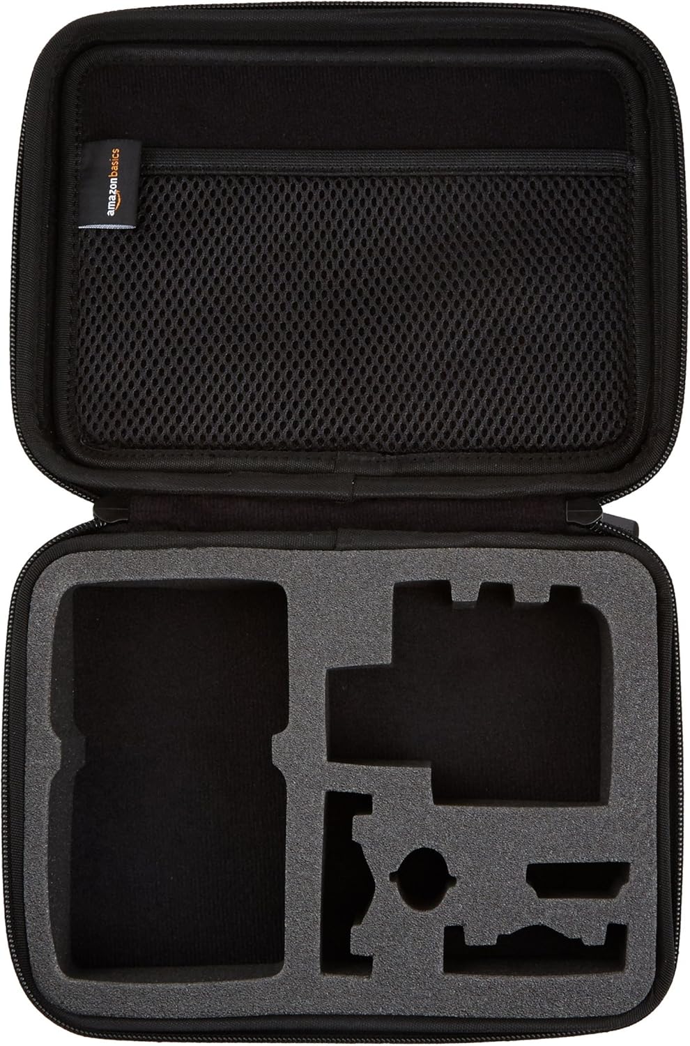 Tienda Basics Estuche de transporte pequeño para GoPro y accesorios – 9 x 7 x 2.5 pulgadas, sólido, negro