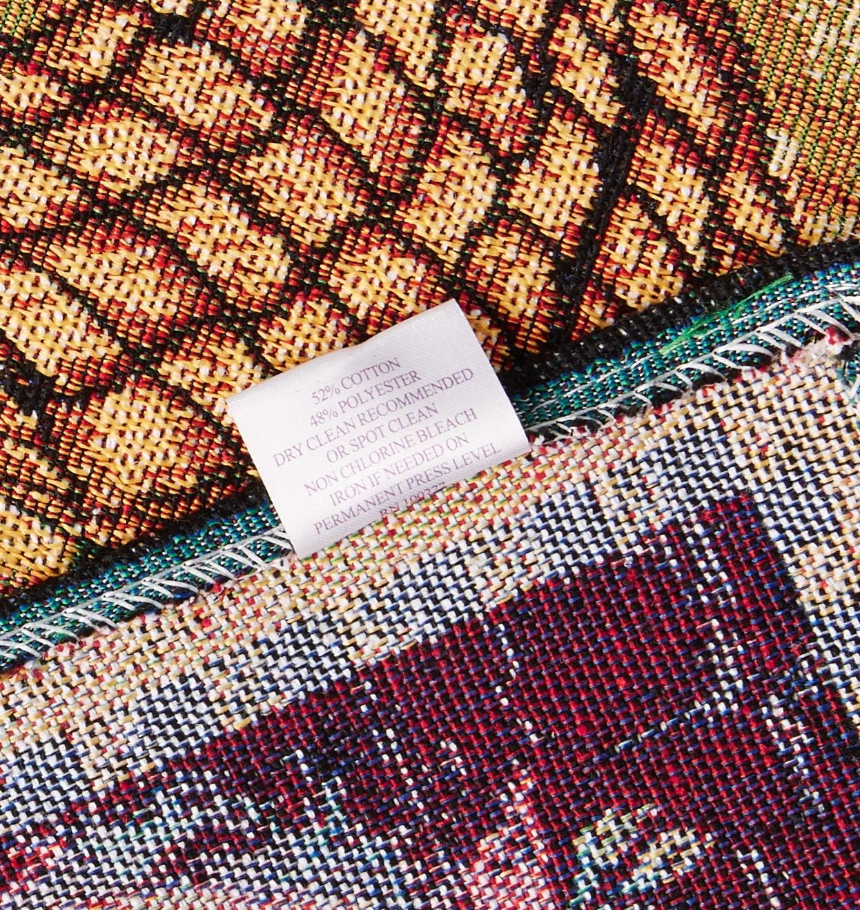 Violet Linen – Tapiz de lino para cosecha de otoño, Acción de Gracias, hojas de otoño, girasoles, frutas, calabazas, tapiz tejido de algodón de