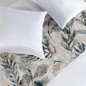 Ambesonne Camino de cama bohemio, aspecto de plumas, hojas envejecidas, efecto envejecido, impresión artística temática vintage, bufanda decorativa Ambesonne Camino de cama bohemio, aspecto de plumas, hojas envejecidas, efecto envejecido, impresión artística temática vintage, bufanda decorativa