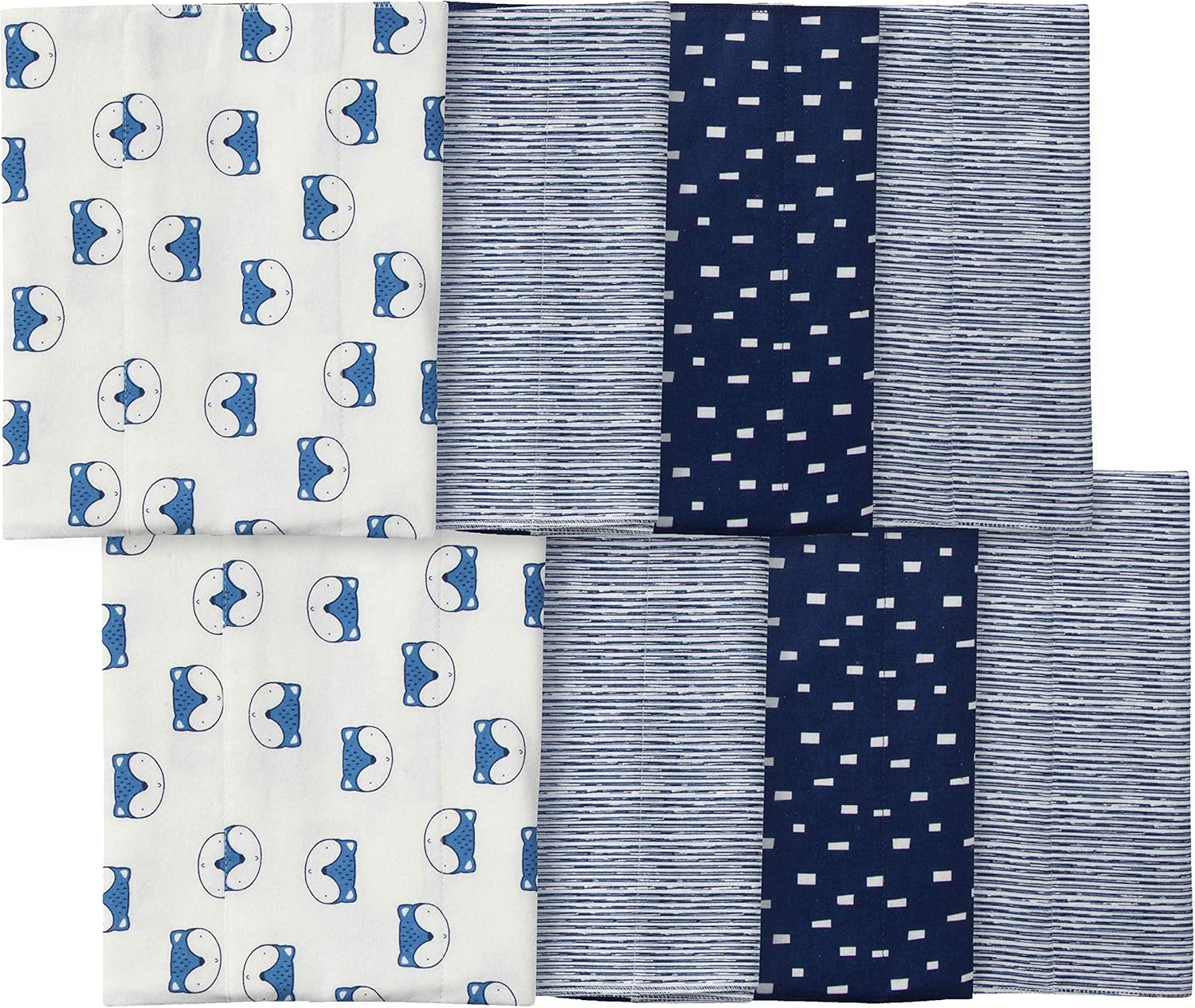 Gerber Paquete de 8 paños de franela de algodón unisex para bebé