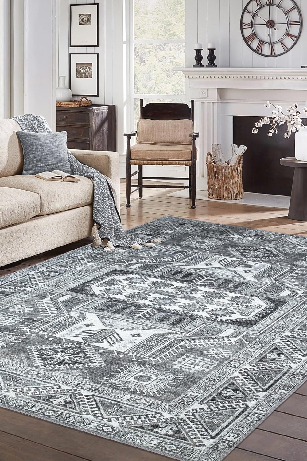Keen Home Design Alfombras lavables a máquina con parte trasera antideslizante, ideal para pasillo, sala de estar, dormitorio, cocina y lavandería,