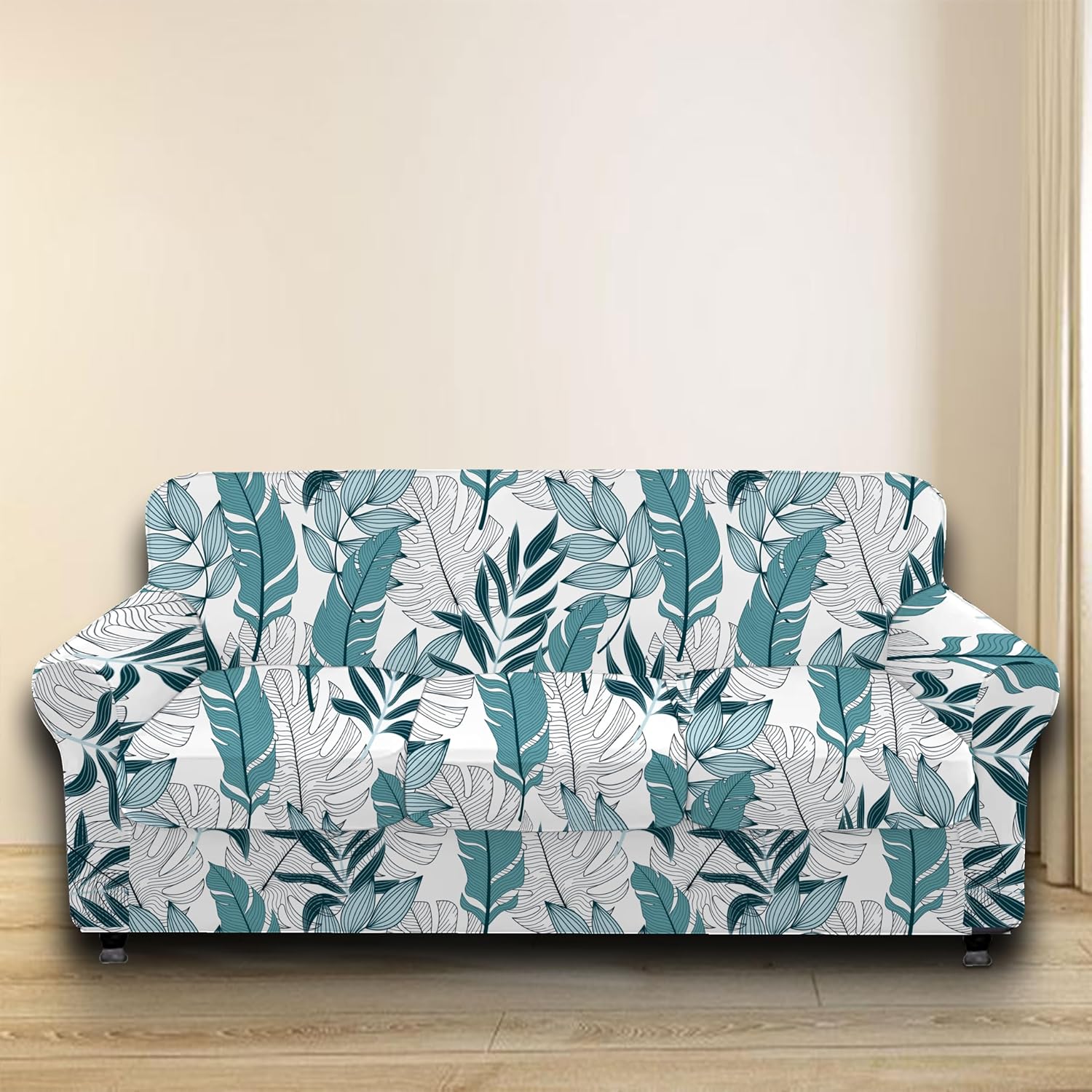CRFATOP Fundas de sofá de 4 piezas para sofá de 3 cojines, fundas de sofá estampadas, funda elástica para sofá de 3 cojines separados, fundas de
