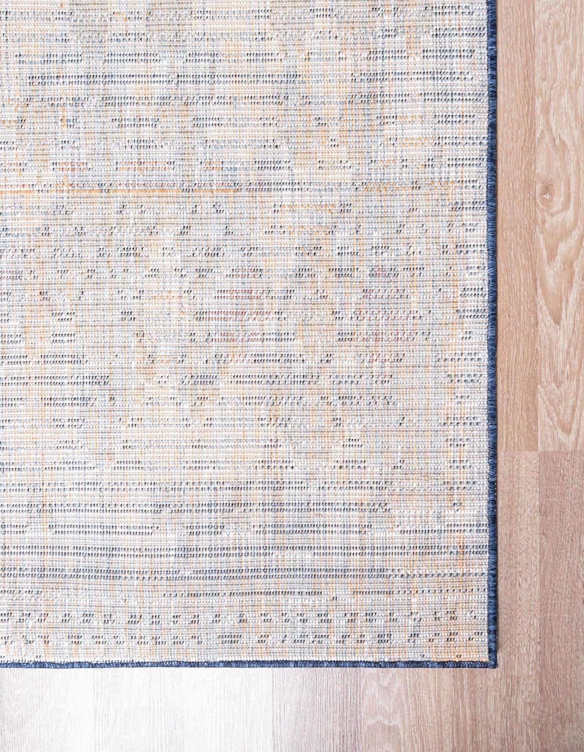 Unique Loom Morocco Collection – Alfombra con borde abstracto, diseño de diamante, bohemio (4 pies x 6 pies, rectangular, multicolor)