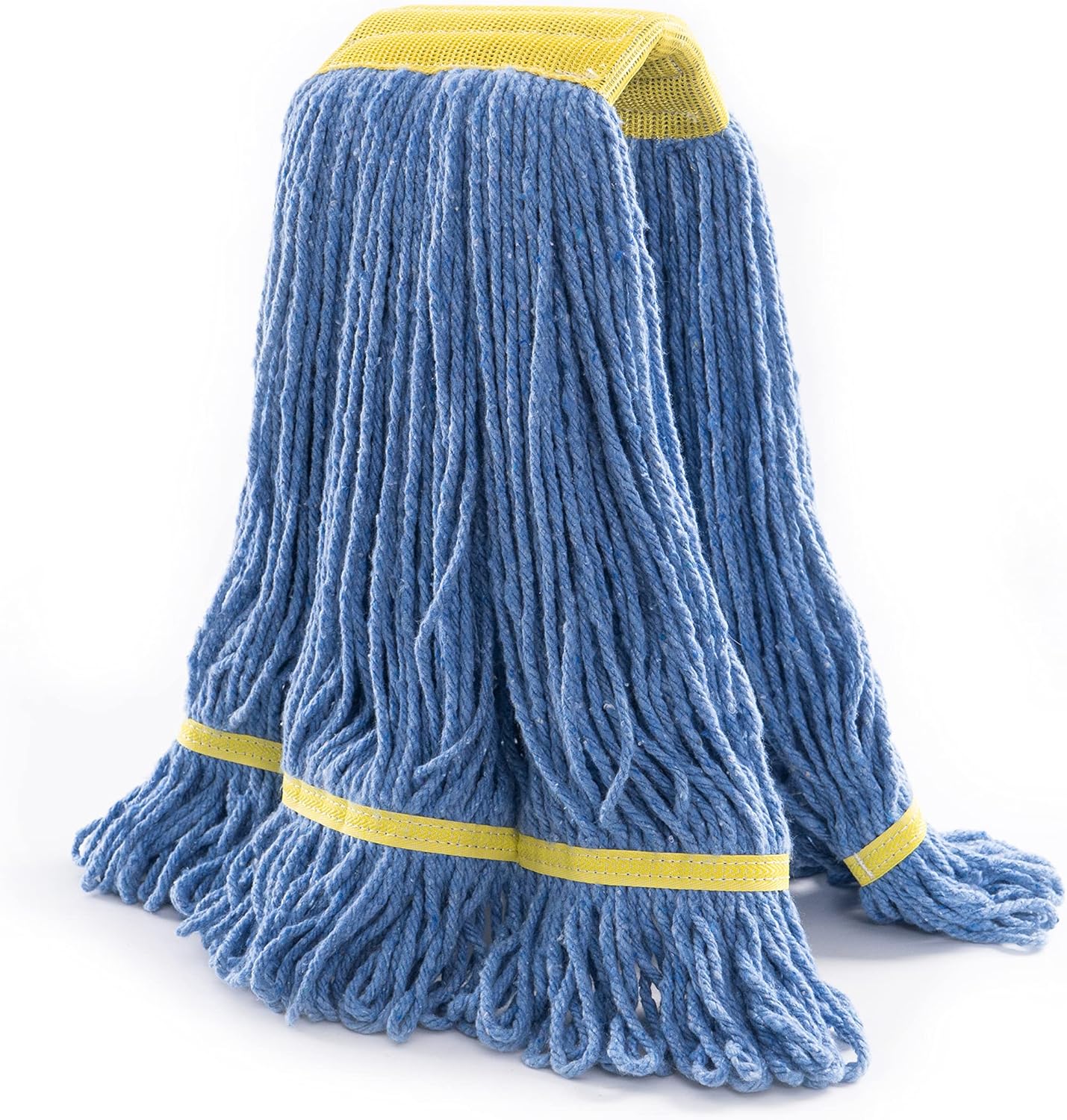 MATTHEW CLEANING PRODUCTS Paquete de 12 cabezales de fregona de algodón de grado comercial, repuesto de trapeador de cuerda resistente, diadema de 6