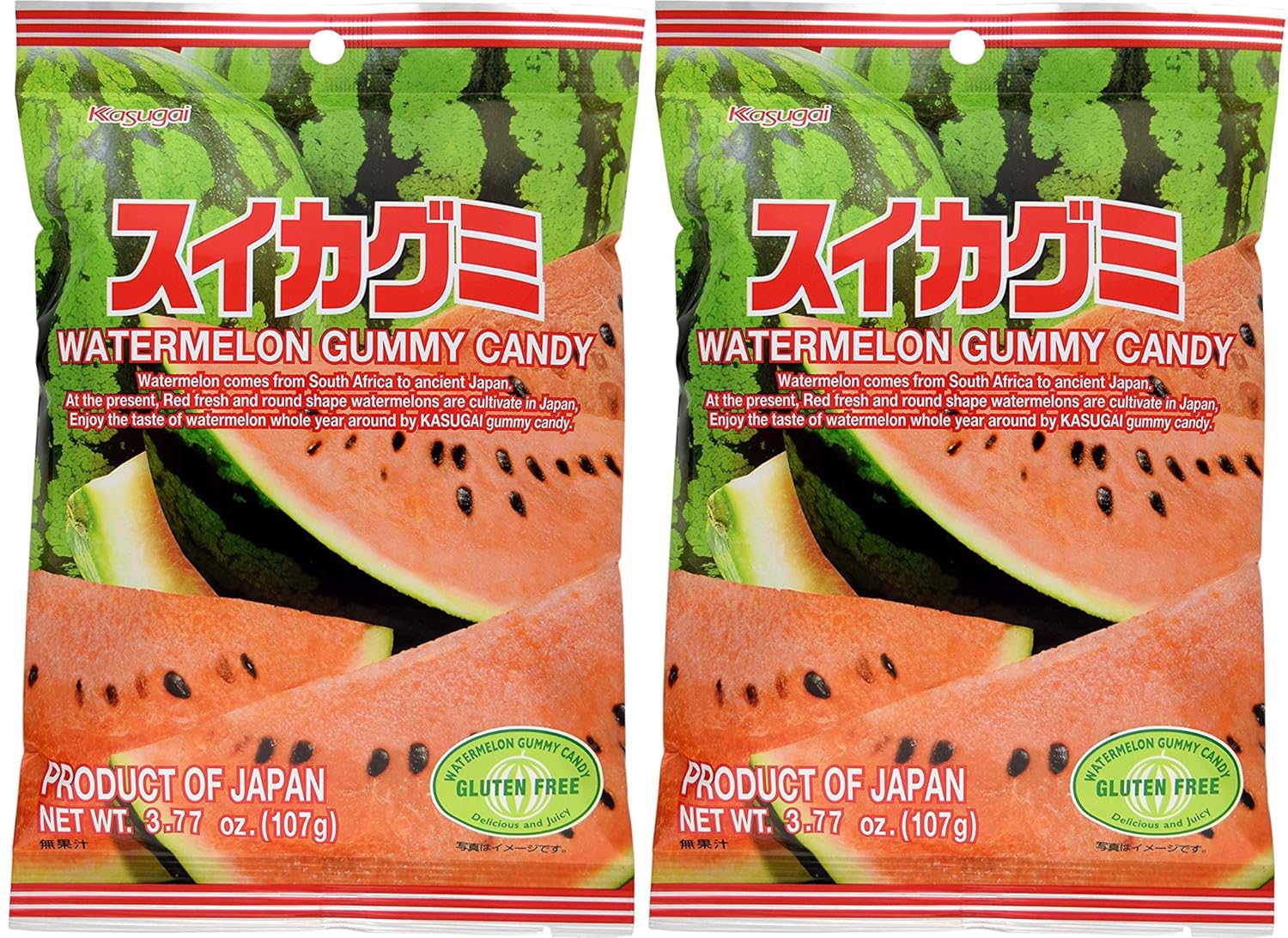 Kasugai Caramelos gomosos de sandía 3.77 oz (paquete de 2)