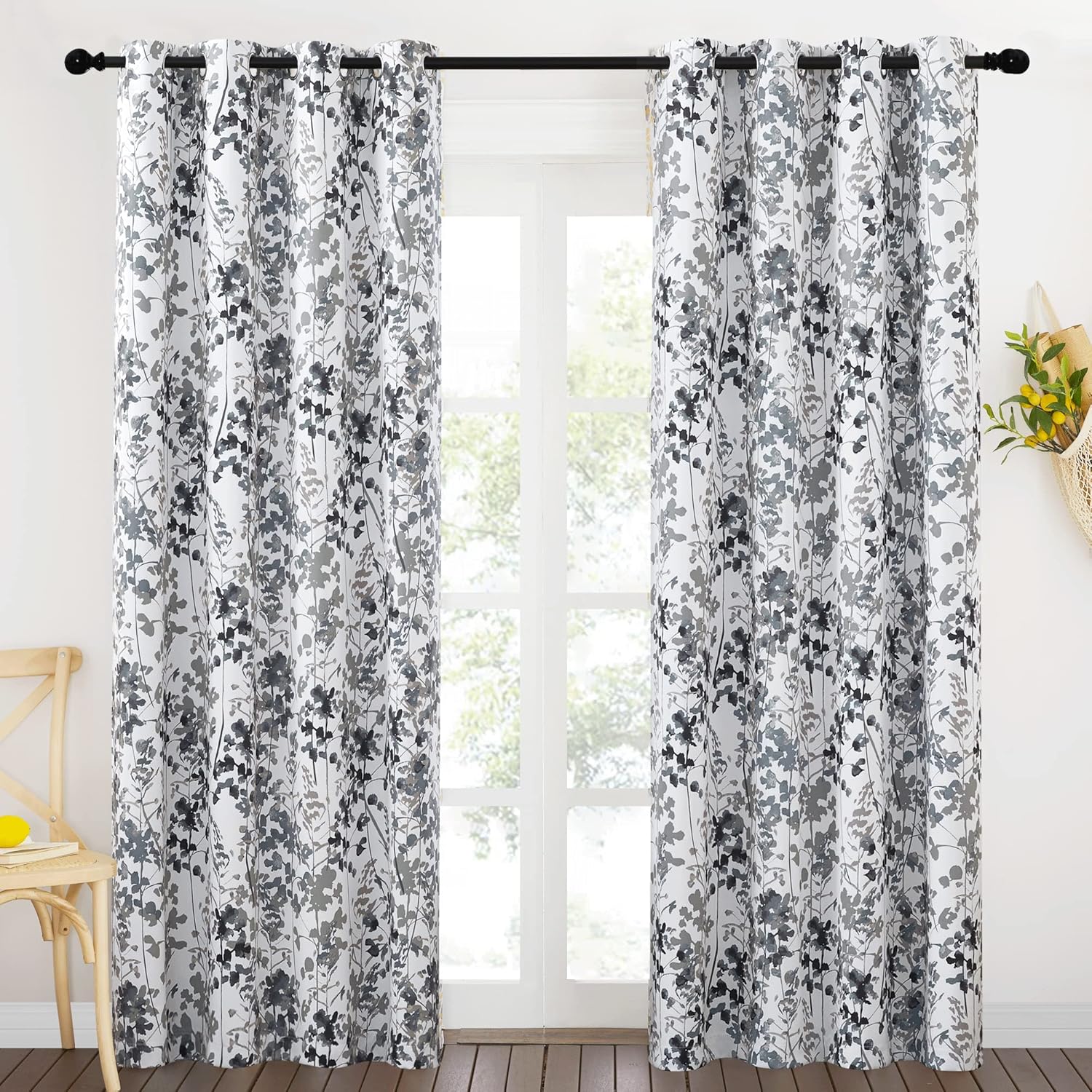 Cortinas Kgorge opacas, diseño de damasco