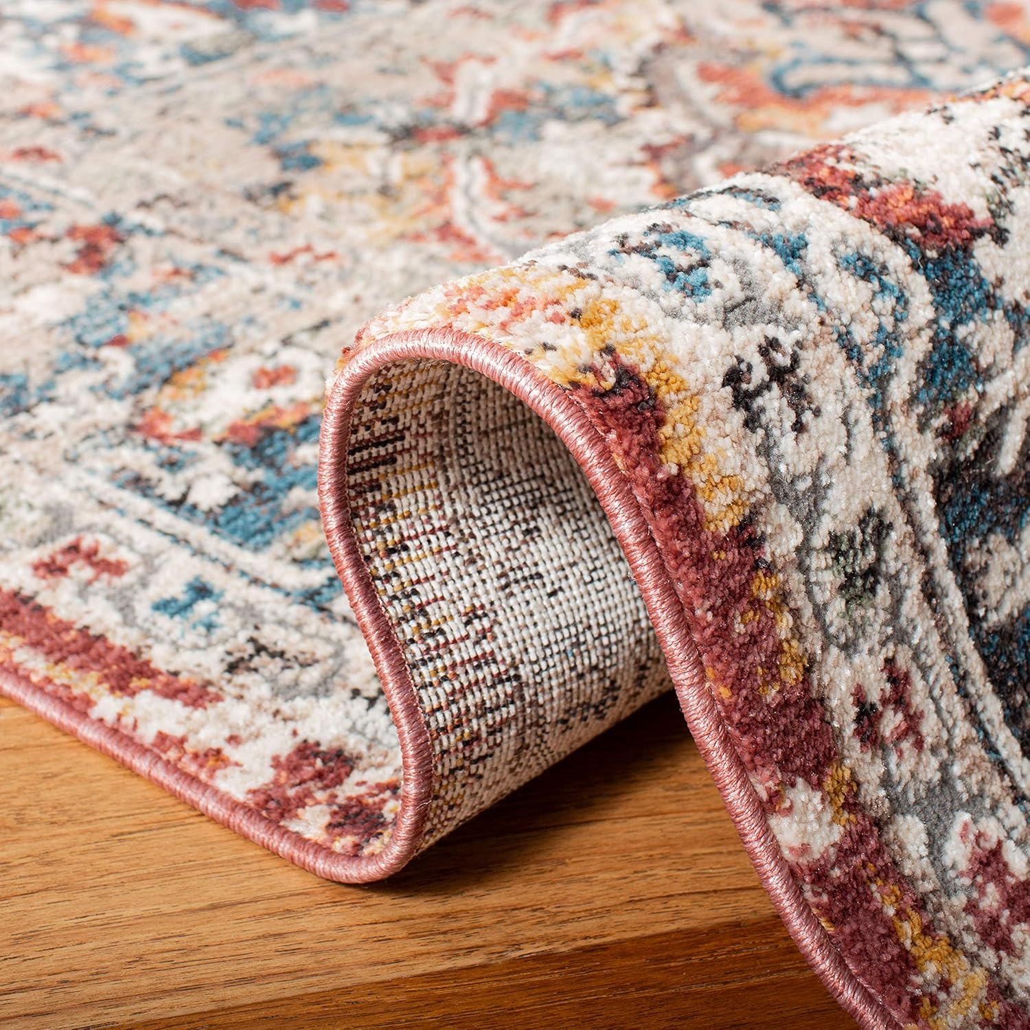 SAFAVIEH Carlyle Collection CYL229P – Alfombra vintage oriental, envejecida, no desprende pelusa, para sala de estar, dormitorio, comedor, oficina